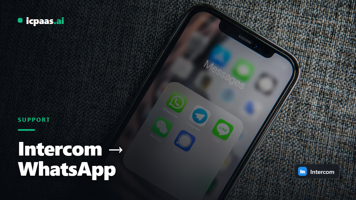 Extend Intercom Conversations to WhatsApp via icpaas.ai
